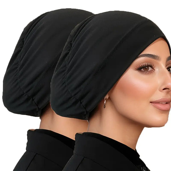 Turban Hijab Cap – Black